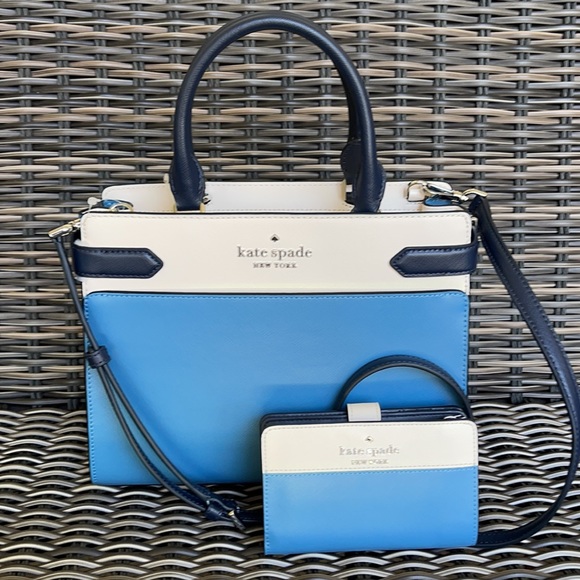 Kate Spade staci medium satchel & staci colorblock medium compact bifold - Picture 6 of 16
